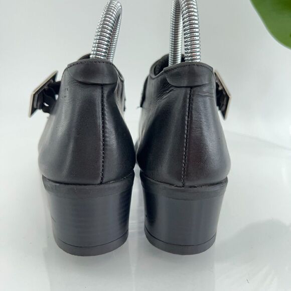 Naot Ankle Booties Women's 6 37 Black Leather Monk Strap Shoes Heels Comfort - Picture 7 of 14